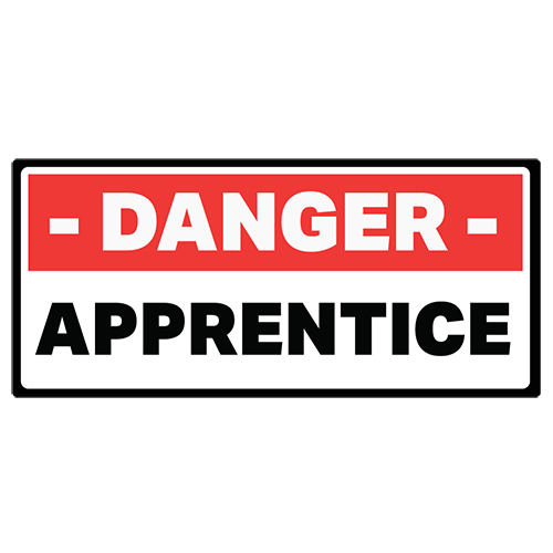 Danger Apprentice 3" Stickers