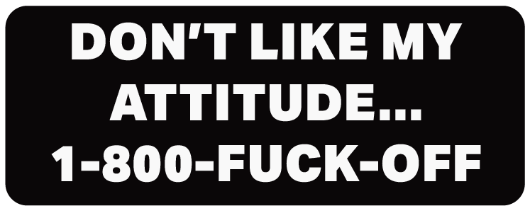 Don't Like My Attitude 3" STICKERS